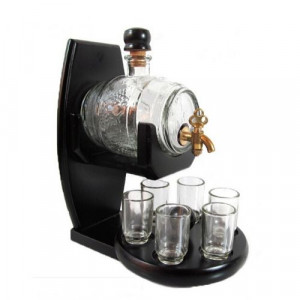 Стъклено буре с чаши