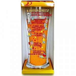 Чаша за бира 500 ml Алкохолометър