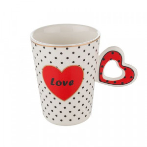 Чаша с червено сърце Lancaster