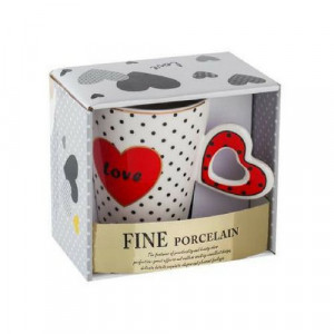 Чаша с червено сърце Lancaster