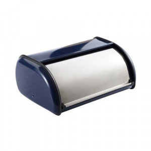 Бяла кутия за хляб с бамбукова основа