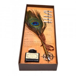 Луксозна писалка с естествено перо