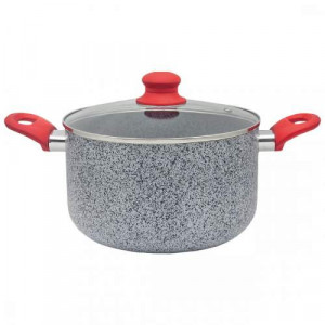 Дълбока тенджера с мраморно незалепващо покритие