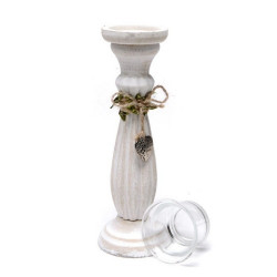 Дървен свещник-Висок на ниска цена от Max-Shop