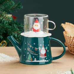 Коледен сет чаша и кана за чай Santa Christmas от MaxShop Коледен сет чаша и кана за чай Santa Christmas на ниска цена от Max-Shop
