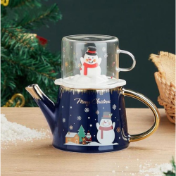 Коледен сет чаша и кана за чай Snowman Christmas от MaxShop Коледен сет чаша и кана за чай Snowman Christmas на ниска цена от Max-Shop