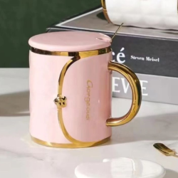 Чаша с лъжичка и капаче на ниска цена от Max-Shop