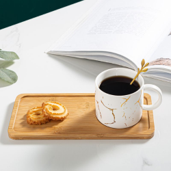 Чаша, чинийка, лъжичка Bamboo 250 мл на ниска цена от Max-Shop