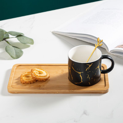 Чаша, чинийка, лъжичка Bamboo 250 мл от MaxShop Чаша, чинийка, лъжичка Bamboo 250 мл на ниска цена от Max-Shop
