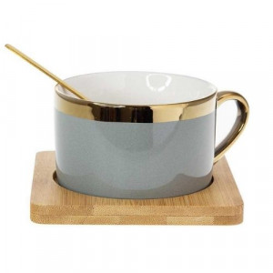 Чаша, чинийка, лъжичка 220 мл 