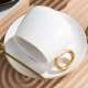 Чаша, чинийка, лъжичка Charming White 220 мл на ниска цена от Max-Shop