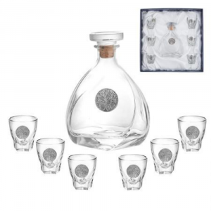 Сервиз 6 чаши за ракия с гарафа