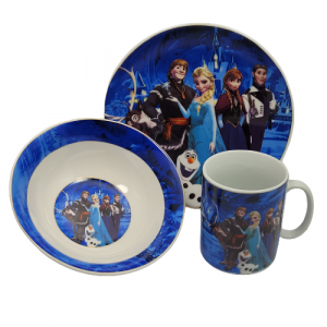 Детски сервиз за хранене Замръзналото Кралство от порцелан