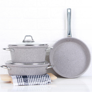 Комплект тенджери с мраморно покритие