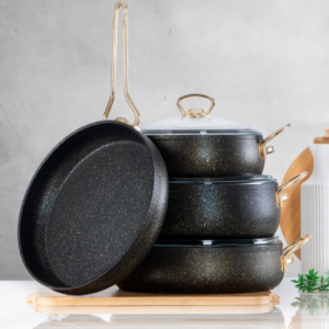 Комплект тенджери с мраморно покритие