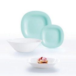 Сервиз за хранене Carine Light Turquoise and White 19 части от MaxShop Сервиз за хранене Carine Light Turquoise and White 19 части на ниска цена от Max-Shop