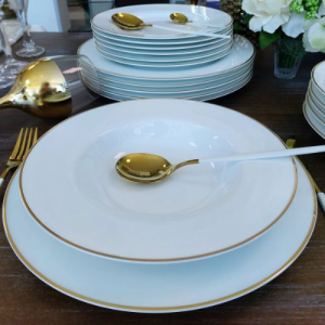 Сервиз за хранене 18 ч. Super White & Gold