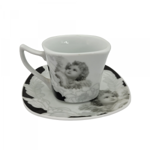 Комплект 6 чаши с чинийки за кафе