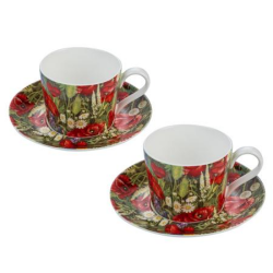 Комплект 2 чаши с чинийки в подаръчна кутия на ниска цена от Max-Shop