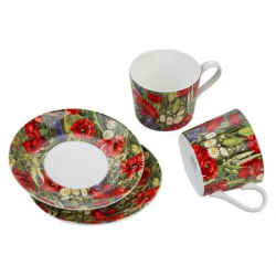 Комплект 2 чаши с чинийки в подаръчна кутия на ниска цена от Max-Shop