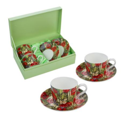 Комплект 2 чаши с чинийки в подаръчна кутия от MaxShop Комплект 2 чаши с чинийки в подаръчна кутия на ниска цена от Max-Shop