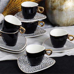 Чаши за кафе 12 ч. Tokyo Black на ниска цена от Max-Shop