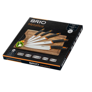 Комплект от 5 ножа и дъска Black Rose Collection