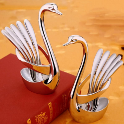 К-т лебед с лъжички Silver Нeart на ниска цена от Max-Shop