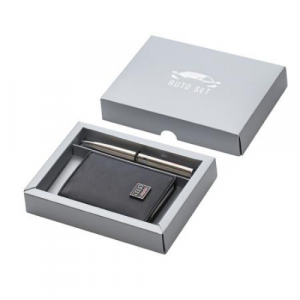 Сет от химикал и картодържател Silver Flame с лого Audi