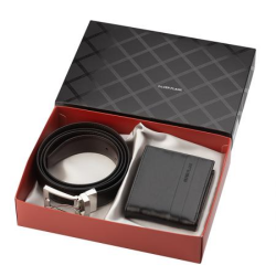 Комплект от портфейл и колан Silver Flame - 110 см на ниска цена от Max-Shop