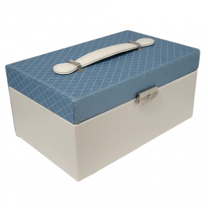 Кутия за бижута Синьо - бяла