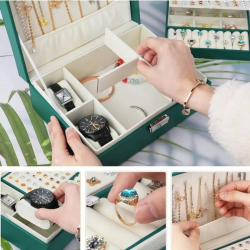 Кутия за бижута Green Leather на ниска цена от MaxShop