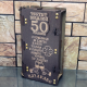 Кутия за ракия ” Честит Юбилей 50 “ с чаши на ниска цена от Max-Shop