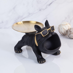 Декоративна статуетка "куче със златен поднос" Декоративна статуетка "куче със златен поднос"