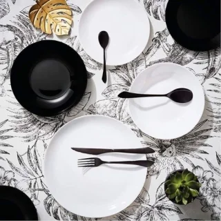 Сервиз за хранене luminarc diwali black and white 19 части на ниска цена от Max-Shop