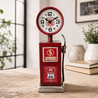 Метална Касичка и Часовник Route 66 - Винтидж Стил