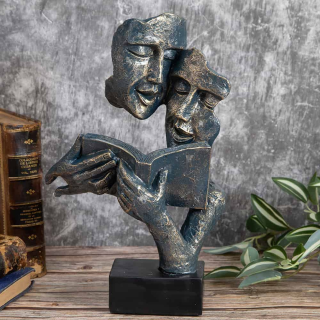 Абстрактна фигура четящи хора