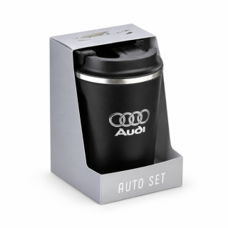 Черна термо чаша за кафе с лого Audi