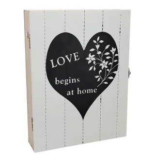Кутия за ключове Love begins at home на ниска цена от MaxShop