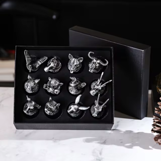 Сервиз за алкохол "12-те животни от Китайския зодиак"