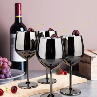 Метални чаши за червено вино 500 ml