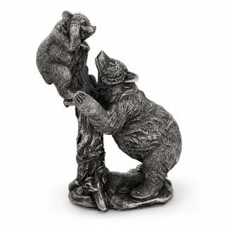 Фигура две мечки в сребрист цвят