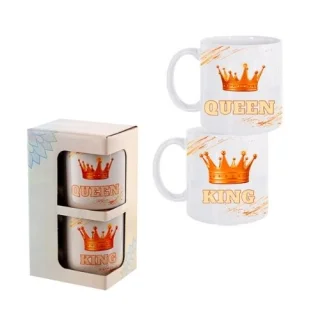 Комплект 2 броя чаши King and Queen на ниска цена от Max-Shop